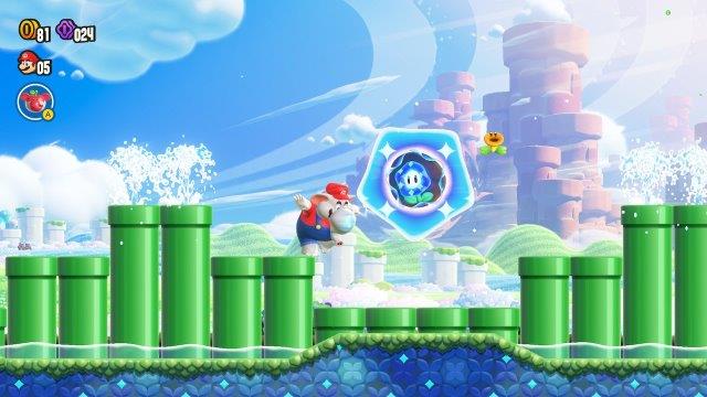 マリオワンダーのステージ途中にあるワンダーフラワー