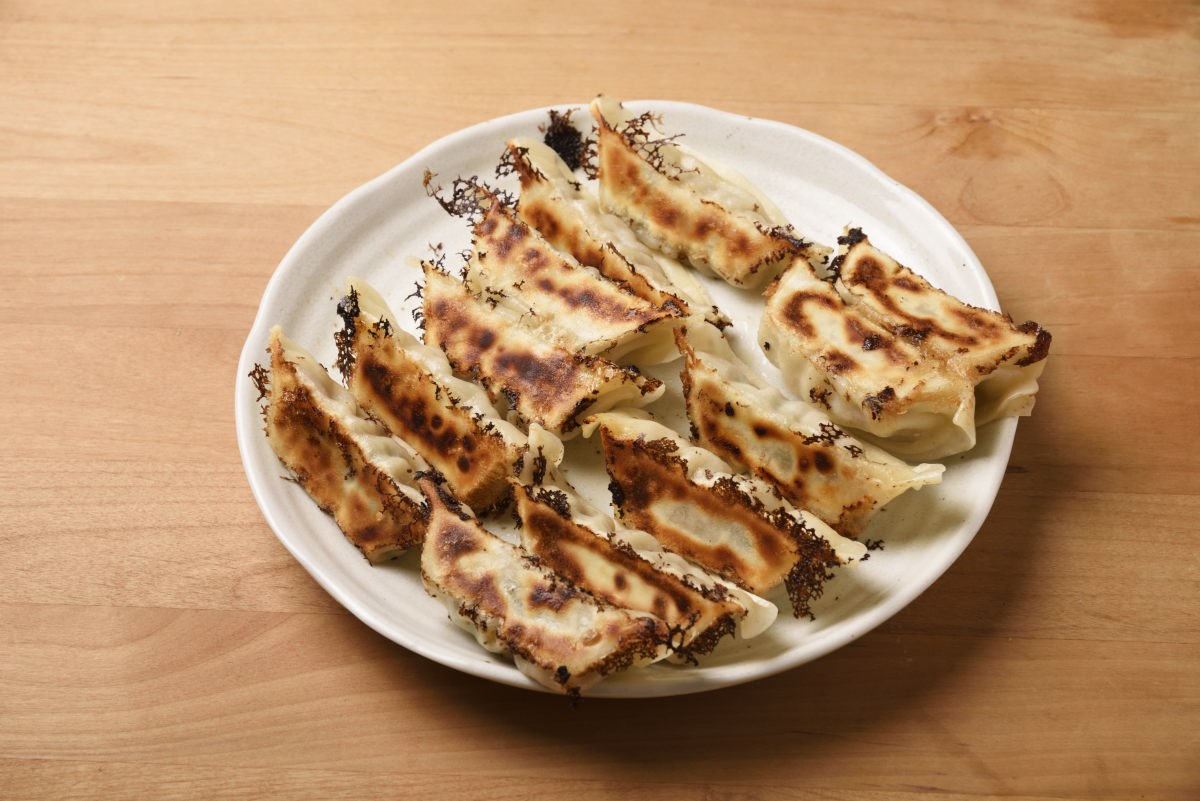 宇都宮みんみん生餃子の焼き上がり