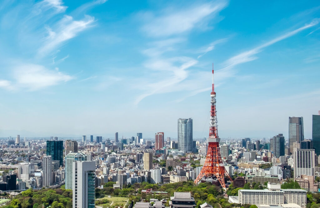 東京を俯瞰した画像